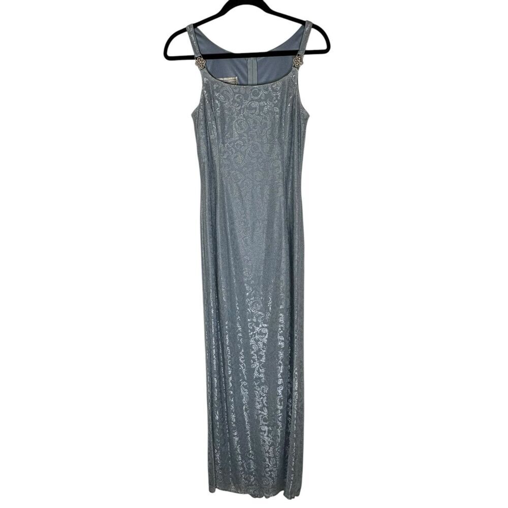 VTG Jessica McClintock Size 5/6 Baby Blue Full Length Evening Gown 90’s Pencil